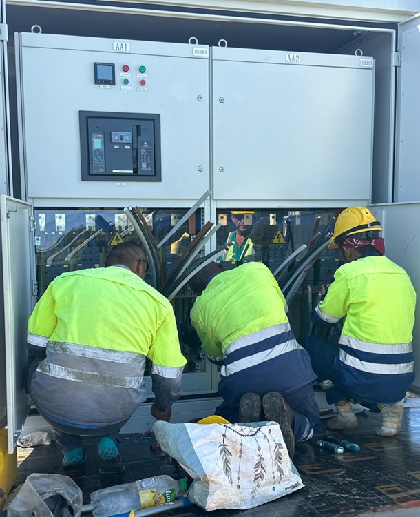 LV AC Cable Terminations in Progress